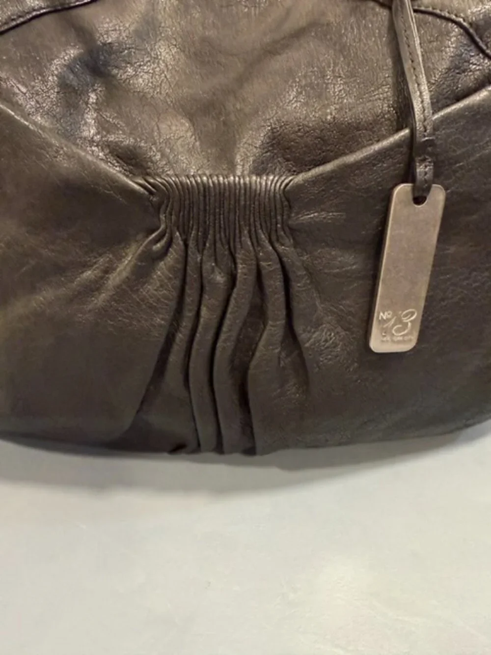 Botkier No. 13 NY Black Leather Chain Satchel Shoulder Bag Y2K